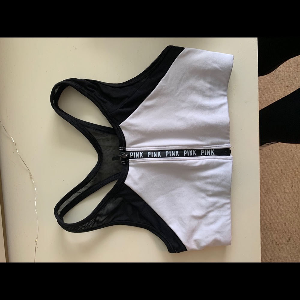 PINK Front Zip Sports Bra